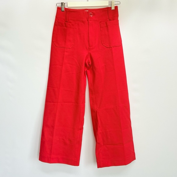 NWT Anthropologie Maeve The Colette Cropped Wide-Leg Pants Ponte Edition, 26 - Picture 7 of 13